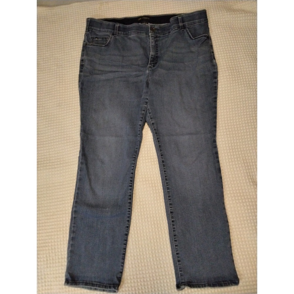 Womens LEE Regular Fit Straight Leg Mid Rise Blue Jeans Size 22